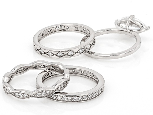 Lisa Mason For Bella Luce® 1.90ctw White Diamond Simulant Platinum Over Silver Celestial Ring - Size 10