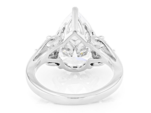 Lisa Mason For Bella Luce® 10.56ctw White Diamond Simulant Platinum Over Silver Perfect Cut Ring - Size 7