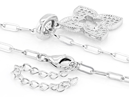 Lisa Mason For Bella Luce® 0.74ctw Diamond Simulant Platinum Over Silver I Love You Enhancer