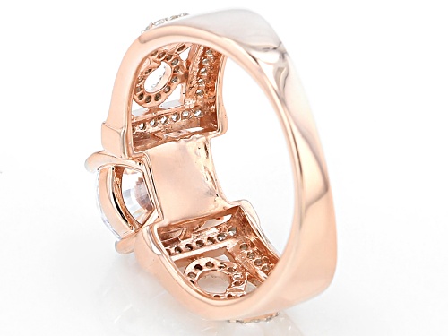 4.26ctw Bella Luce ® Hidden Heart Cut 18k Rose Gold Over Silver Ring - Size 8