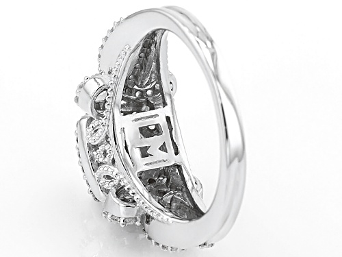 3.01ctw Bella Luce® Hidden Heart Cut Rhodium Over Sterling Silver Ring - Size 12