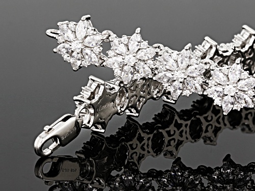 Bella Luce ® 17.19CTW Rhodium Over Sterling Silver Floral Bracelet - Size 8