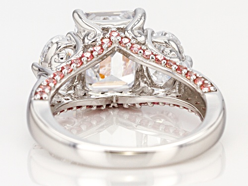 Bella Luce Luxe ™ with Fancy Pink Cubic Zirconia Rhodium Over Silver Ring - Size 9
