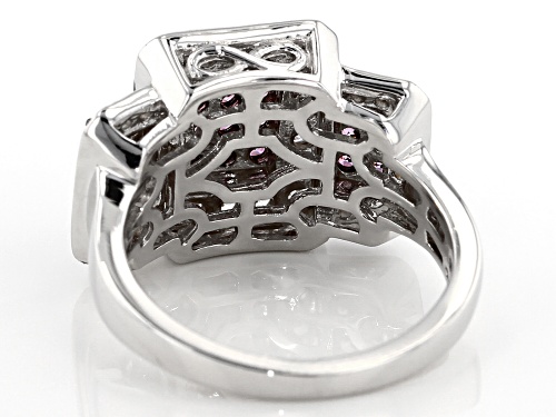 Bella Luce Luxe ™ 2.14CTW Featuring Fancy Purple Zirconia From Swarovski ® Rhodium Over Silver Ring - Size 8