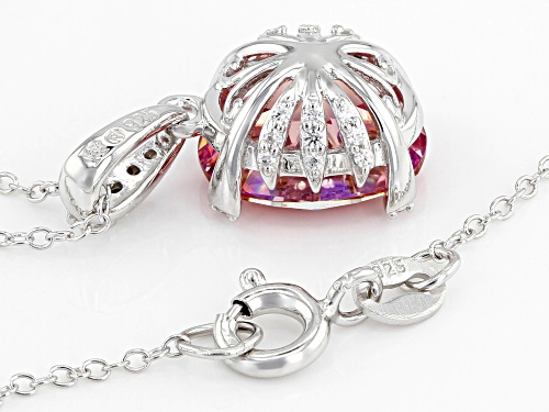 Bella Luce Luxe ™ with Fancy Pink & White Cubic Zirconia Silver Pendant With Chain