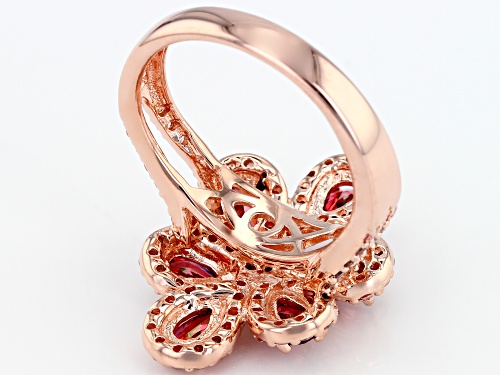 Bella Luce Luxe ™ with Dark Red Cubic Zirconia Eterno ™ Rose Over Silver Ring - Size 8