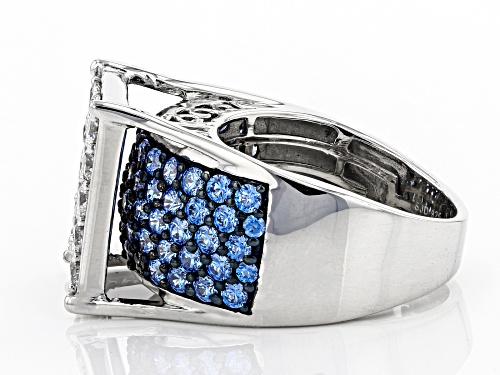 Bella Luce Luxe ™ Arctic Blue And White Cubic Zirconia Rhodium Over Sterling Silver Ring - Size 7