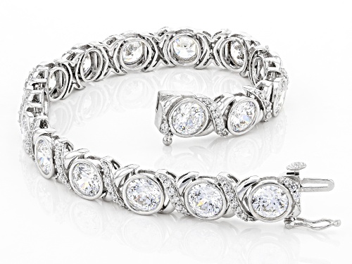 Bella Luce Luxe™39.31ctw Heritage Cut Cubic Zirconia Rhodium Over Silver Bracelet - Size 7.5