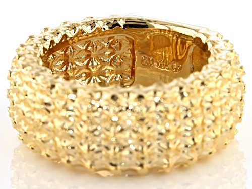 Moda Al Massimo® 18k Yellow Gold Over Bronze Designer Lattice Ring - Size 7