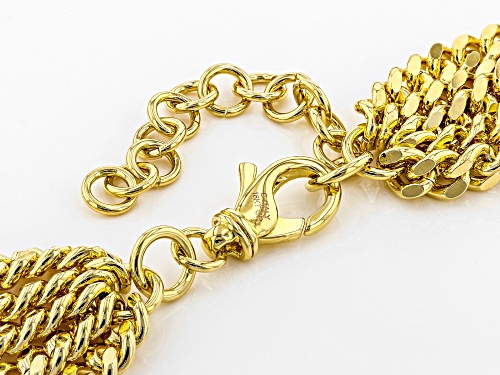 Moda Al Massimo® 18k Yellow Gold Over Bronze Multi-Strand Curb 20 Inch Necklace - Size 20