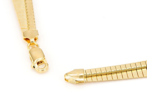 Moda Al Massimo® 18k Yellow Gold over Bronze Graduated Half Moon Cleopatra 18 inch Necklace - Size 18