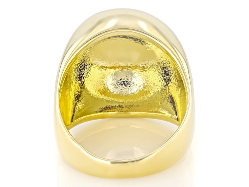 Moda Al Massimo™ 18k Yellow Gold Over Bronze Polished Dome Ring - Size 12