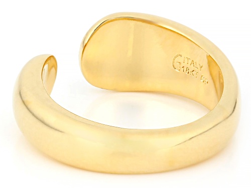 Moda Al Massimo™ 18k Yellow Gold Over Bronze Open Cuff Ring - Size 6