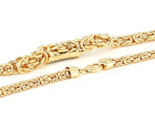 Moda Al Massimo® 18k Gold Over Bronze with Bella Luce® 1.00ctw Diamond Simulant Byzantine Necklace - Size 20