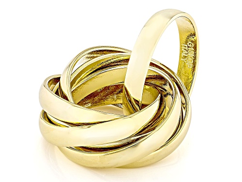 Moda Al Massimo® 18k Yellow Gold Over Bronze Rolling Band Ring. Made in Italy. - Size 7