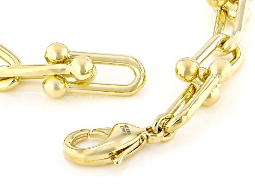 Moda Al Massimo® 18k Yellow Gold Over Bronze 10.7mm Briglia Bracelet. Made in Italy. - Size 8