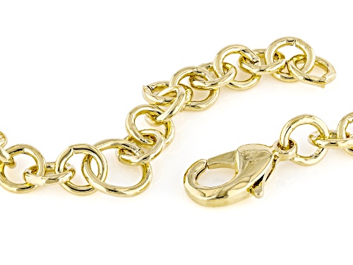 Moda Al Massimo® 18k Yellow Gold Over Bronze Diamond Cut Circles Station 18