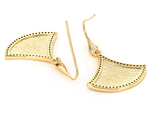 Moda Al Massimo® 18k Yellow Gold Over Bronze with 0.50ctw Bella Luce® Textured Fan Earrings