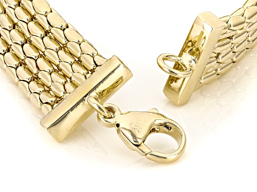 Moda Al Massimo® 18k Yellow Gold Over Bronze Woven Bracelet. Made in Italy. - Size 7.5