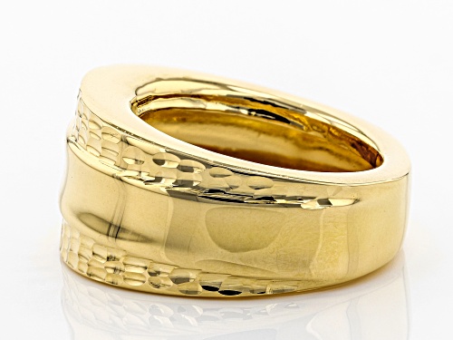 Moda Al Massimo® 18K Yellow Gold Over Bronze Wide Polished Etched Band - Size 7