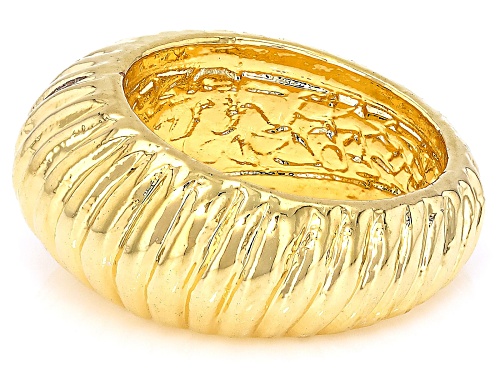 Moda Al Massimo 18k Yellow Gold Over Bronze Electroform Scallop Ring. Made in Italy. - Size 6