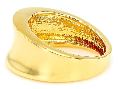 Moda Al Massimo® 18k Yellow Gold Over Bronze Concave Ring. Made in Italy. - Size 6