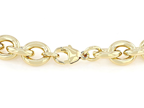 Moda Al Massimo® 18k Yellow Gold Over Bronze 11.5mm Rolo 22