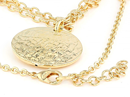 Moda Al Massimo® 18k Yellow Gold Over Bronze Medallion Pendant with 22
