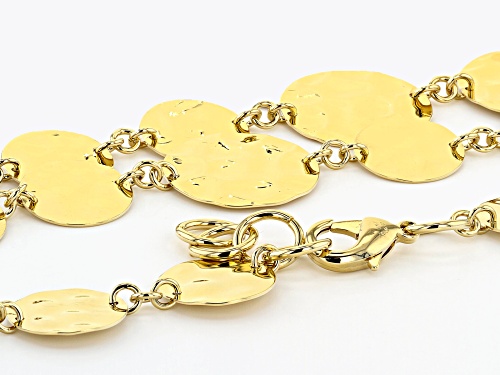 Moda Al Massimo ® 18k Yellow Gold Over Bronze Multi-Row Hammered 23