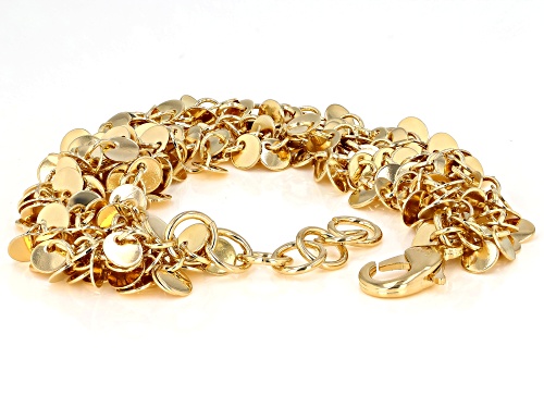 Moda Al Massimo™ 18K Yellow Gold Over Bronze Multi-Row Bracelet - Size 9