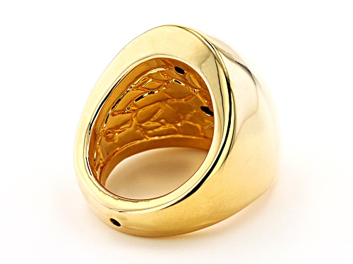 Moda Al Massimo™ 18K Yellow Gold Over Bronze 24.8MM Dome Mirror Ring - Size 7