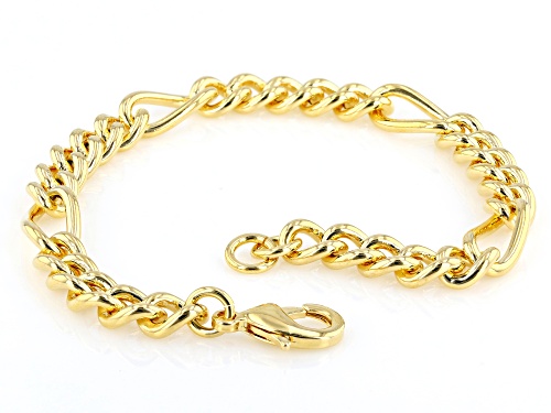 Moda Al Massimo® 18k Yellow Gold Over Bronze Curb Link Bracelet - Size 7.5