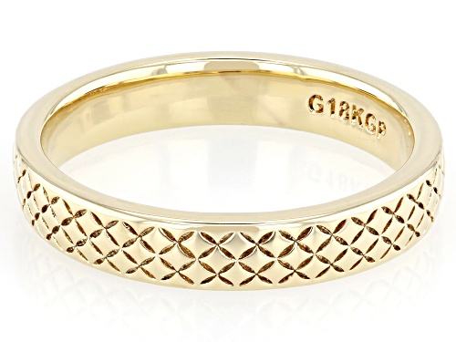 Moda Al Massimo® 18k Yellow Gold Over Bronze 3.9mm Textured Comfort Fit Band Ring - Size 8
