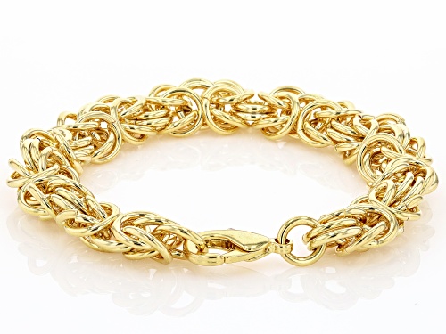 Moda Al Massimo® 18k Yellow Gold Over Bronze Byzantine Link Bracelet - Size 8.5