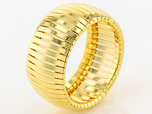 Moda Al Massimo® 18k Yellow Gold Over Bronze 10mm Omega Band Ring - Size 12