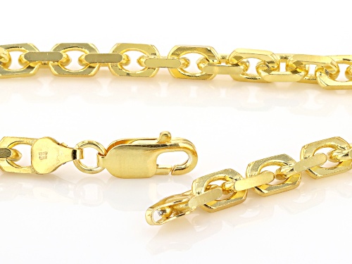 Moda Al Massimo® 18k Yellow Gold Over Bronze 3mm Beveled Curb 20 Inch Chain - Size 20