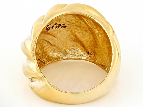 Moda Al Massimo™ 18k Yellow Gold Over Bronze Scalloped Ring - Size 12