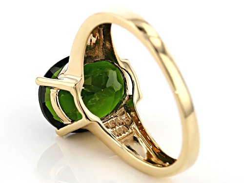 Russian Chrome Diopside 3.70ct Oval 10k Yellow Gold Ring - Size 10