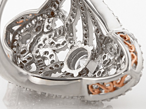 Michael O' Connor For Bella Luce ® Diamond Simulant Rhodium Over Sterling Silver & Eterno™ Ring - Size 10