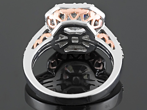 Michael O' Connor For Bella Luce® Diamond Simulant Rhodium Over Sterling & Eterno™ Rose Ring - Size 11