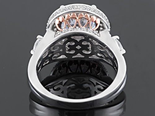 Michael O' Connor For Bella Luce® Diamond Simulant Rhodium Over Sterling & Eterno™ Rose Ring - Size 7