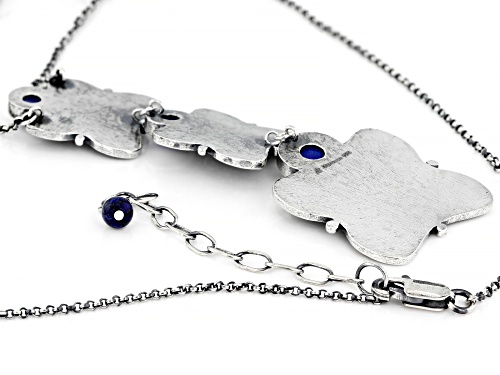 Artisan Collection of Morocco™ 4mm-8mm Round Blue Quartz Doublet Sterling Silver Graduated Necklace - Size 20