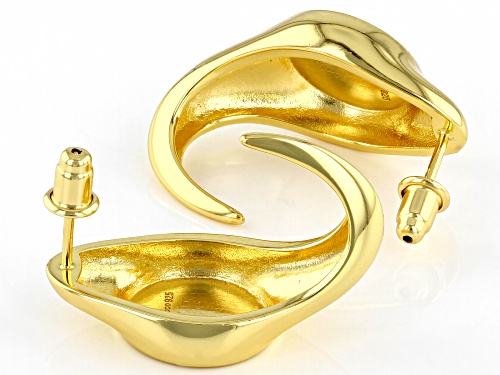 Artisan Collection of Morocco™ 26x14mm Multi-Color Geometric Enamel 18k Gold Over Silver Earrings