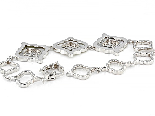 Artisan Collection Of Morocco™ Free-form White Mother-Of-Pearl Sterling Silver Bracelet - Size 8