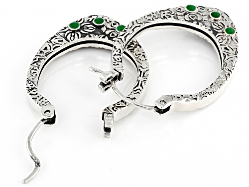 Artisan Collection of Morocco™ Green Enamel Sterling Silver Earrings