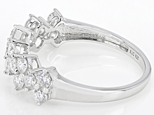 MOISSANITE FIRE® 1.02CTW DEW ROUND  PLATINEVE® RING - Size 7
