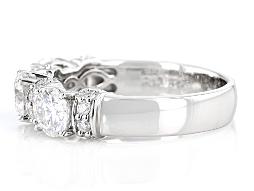 MOISSANITE FIRE® 1.66CTW DEW ROUND  PLATINEVE® RING - Size 9