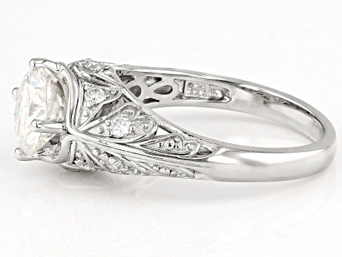 MOISSANITE FIRE(R) 1.70CTW DEW ROUND PLATINEVE(R) RING - Size 9