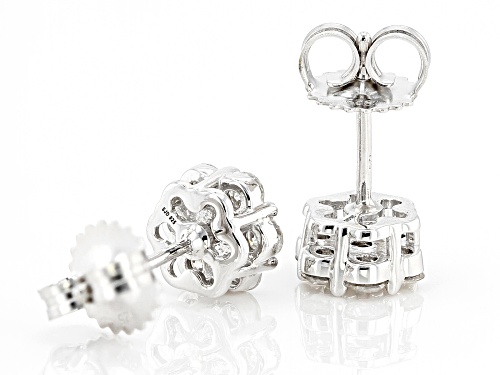 MOISSANITE FIRE® .84CTW DIAMOND EQUIVALENT WEIGHT ROUND PLATINEVE® EARRINGS