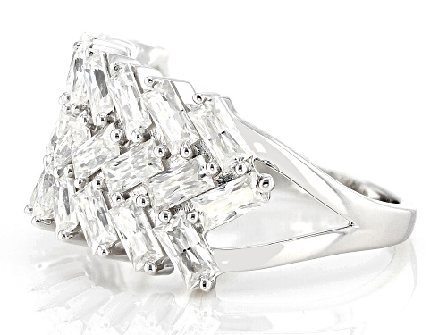 MOISSANITE FIRE® 2.25CTW DEW BAGUETTE PLATINEVE® RING - Size 9
